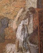 Edgar Degas woman towel off her body after  bath France oil painting artist